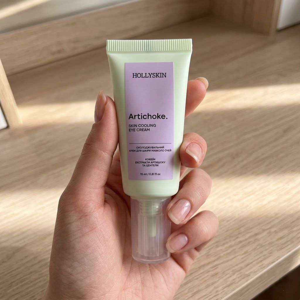 Hollyskin Artichoke Skin Cooling Eye Cream (Охолоджувальний крем для шкіри навколо очей), 15 мл 4823109705821 фото