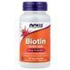 NOW Foods Biotin (Дієтична добавка біотин 5000 мкг), 60 капсул 733739004710 фото 1
