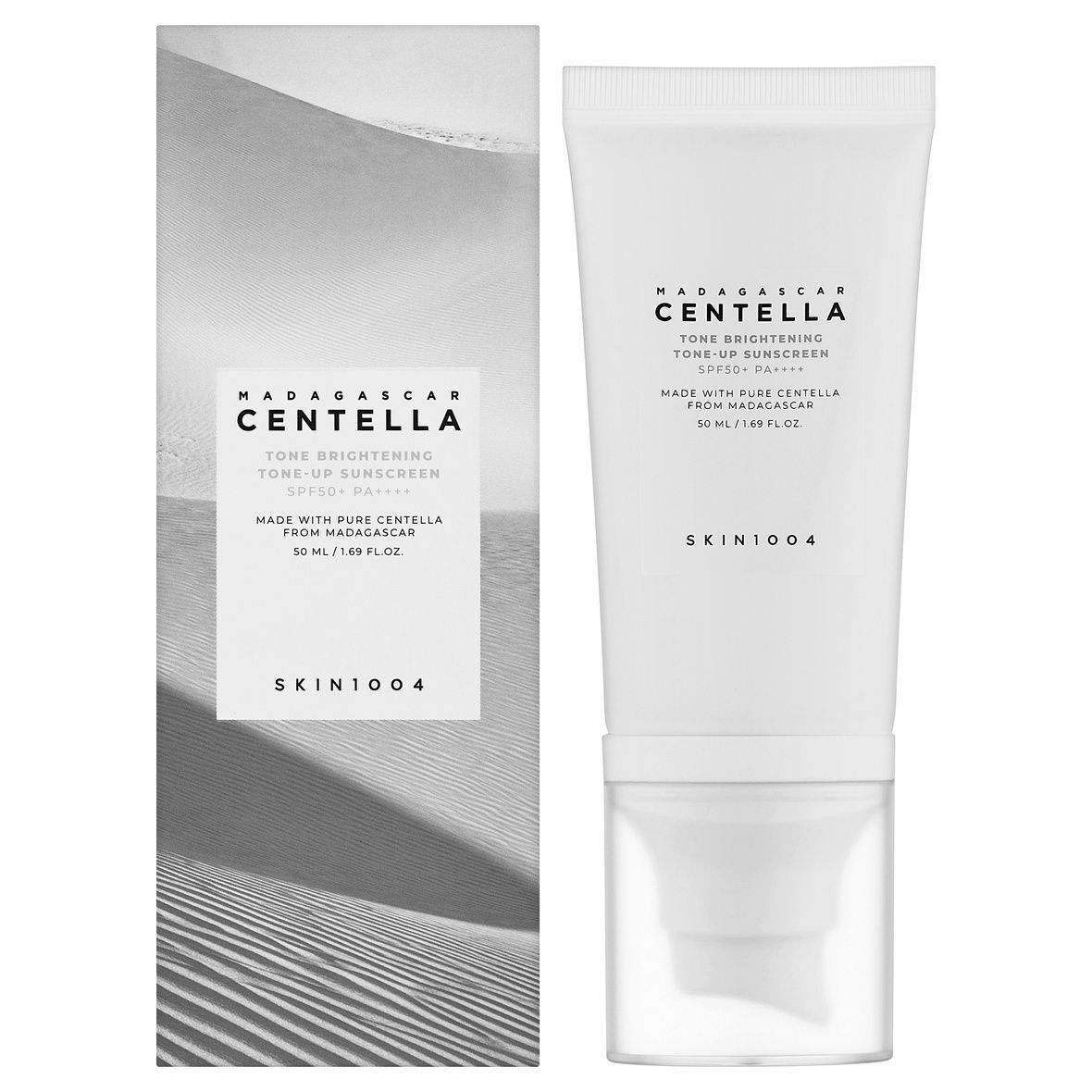 SKIN1004 Madagascar Centella Tone Brightening Tone-Up Sunscreen SPF 50 PA++++ (Освітлюючий сонезахисний крем), 50 мл 8809576261622 фото