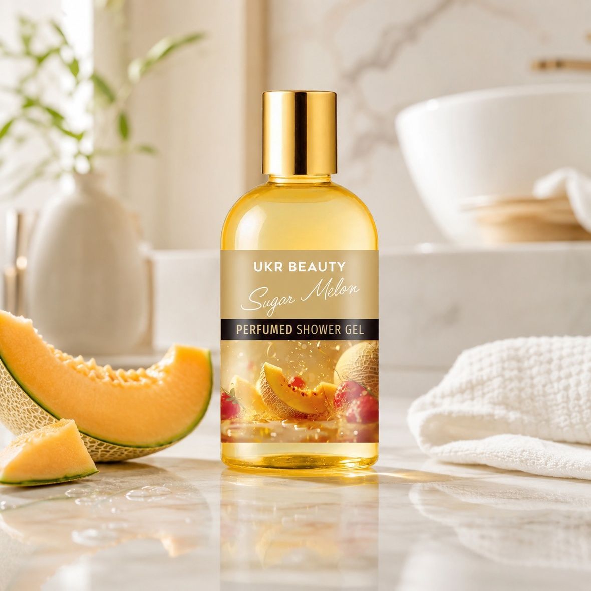 Ukr Beauty Sugar Melon Perfumed Shower Gel (Гель для душу парфумований), 350 мл 4820284871976 фото
