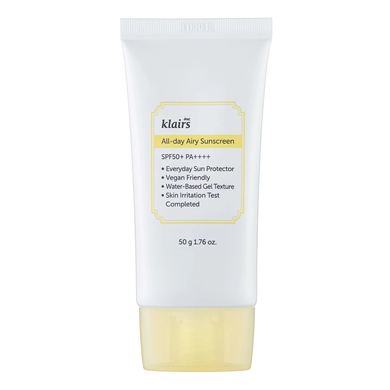 Dear Klairs All-day Airy Sunscreen SPF50+ (Сонцезахисний крем), 50 мл 8809572891397 фото