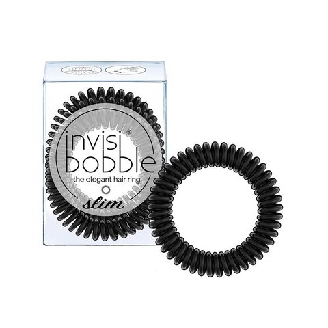 Резинка-браслет для волосся Invisibobble (Slim True Black), Набір 3 шт 4260285377143 фото