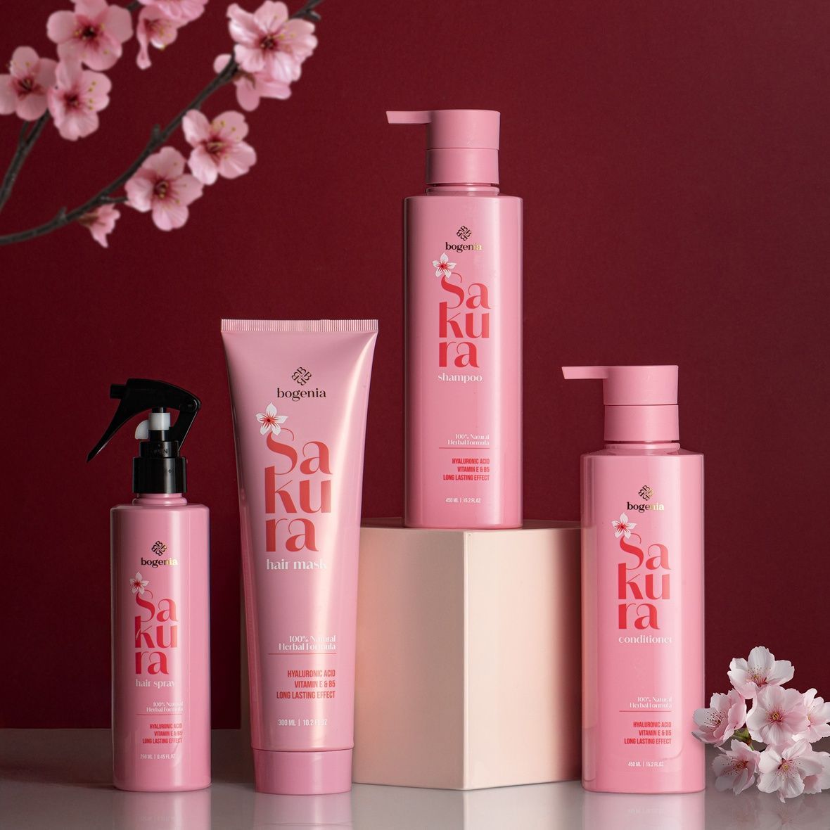 Bogenia Sakura Hair Spray (Термозахисний спрей для волосся з екстрактом сакури), 250 мл 4823124405461 фото