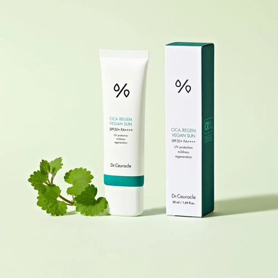 Dr.Ceuracle Cica Regen Vegan Sun SPF50 (Сонцезахисний веганський крем з центелою азіатською), 50 мл 8806133614983 фото