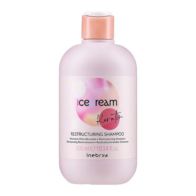 Inebrya Keratin Restructuring Shampoo (Шампунь відновлюючий з кератином), 300 мл 8008277263090 фото