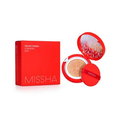 Missha Velvet Finish Cushion №21 (Тональний кушон з матовим фінішем), 15 г 8809581452558 фото