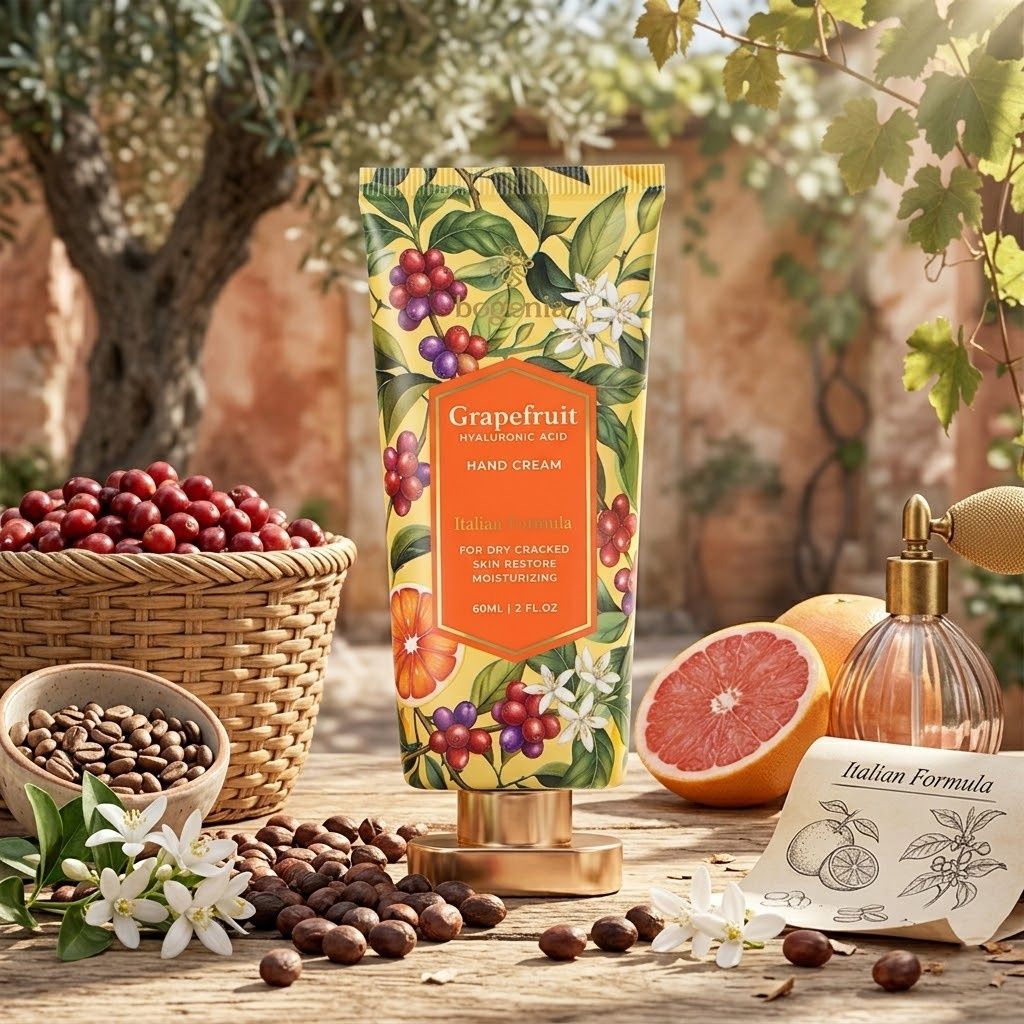 Bogenia Hand Cream Grapefruit + Hyaluronic Acid (Крем для рук з гіалуроновою кислотою та екстрактом грейпфрута), 60 мл 4823124407083 фото