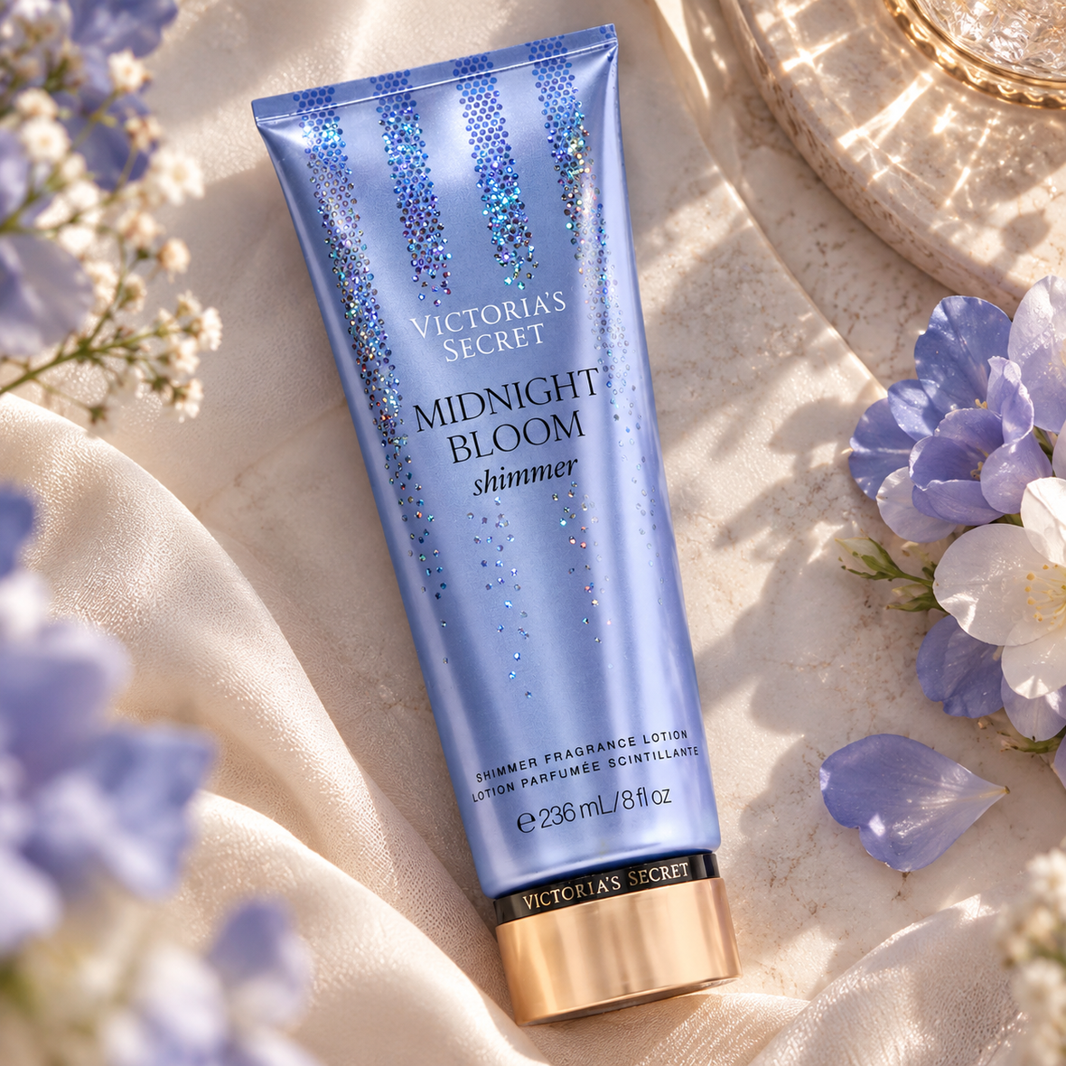Victoria's Secret Midnight Bloom Shimmer Fragrance Lotion (Парфумований лосьйон для тіла &laquo;Мерехтливе цвітіння опівночі&raquo;), 236 мл 197575860112 фото