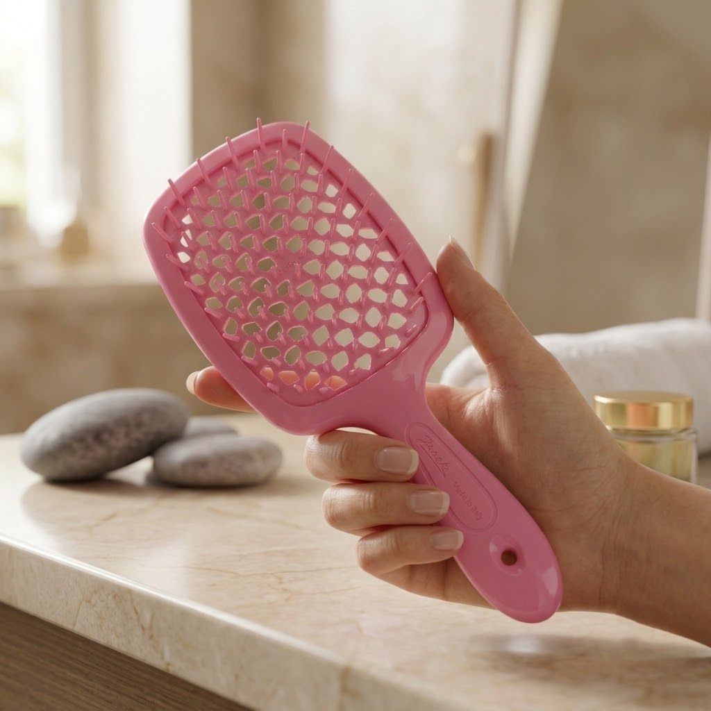 Janeke Superbrush Small (Гребінець для волосся, рожевий), 1 шт 8006060650058 фото