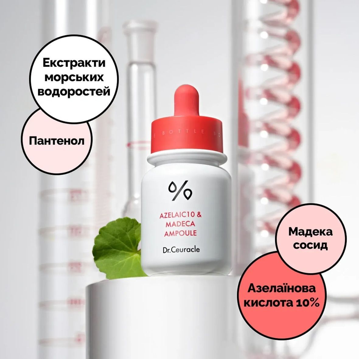 Dr.Ceuracle Azelaic 10 & Madeca Ampoule (Сироватка з азелаїновою кислотою 10% та мадекасосидом), 30 мл 8806133616741 фото