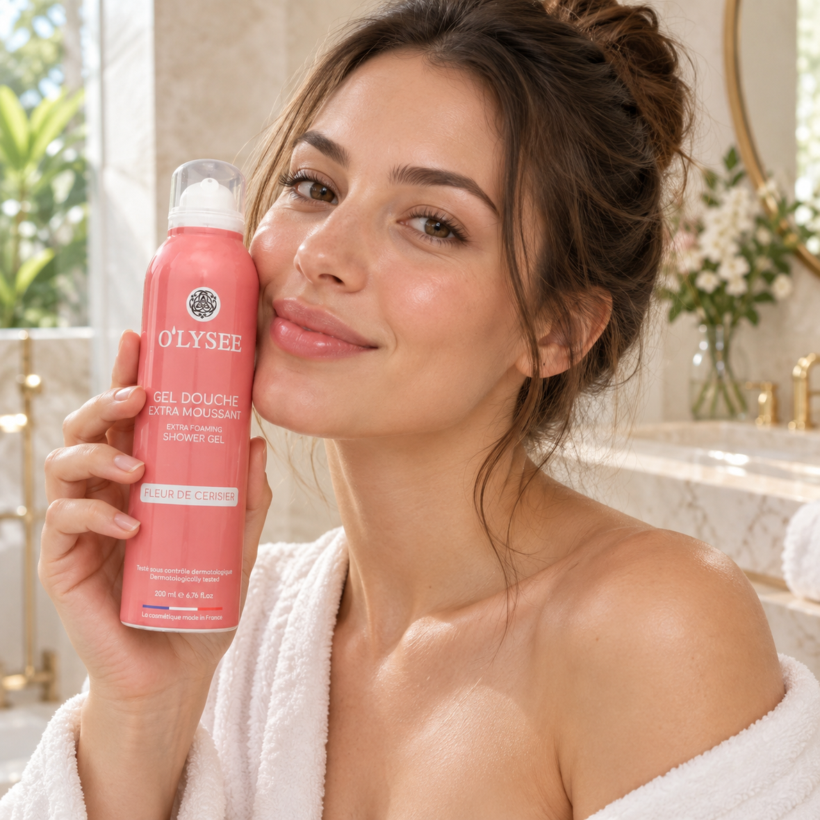O'lysee Extra Foaming Shower Gel Fleur De Cerisier (Очищуюча гель-піна для душу з ароматом квітів сакури), 200 мл 3520710011402 фото