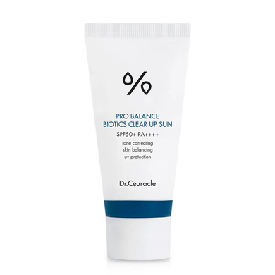 Dr. Ceuracle Pro Balance Biotics Clear Up Sun SPF 50+ (Сонцезахисний освітлюючий крем з пробіотиками SPF50+), 50 мл 8806133614884 фото