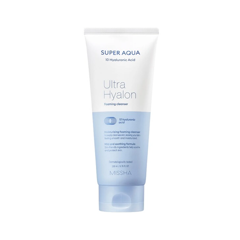 Пінка для очищення обличчя Missha (Super Aqua Ultra Hyalron Cleansing Foam), 200 мл 8809643507226 фото