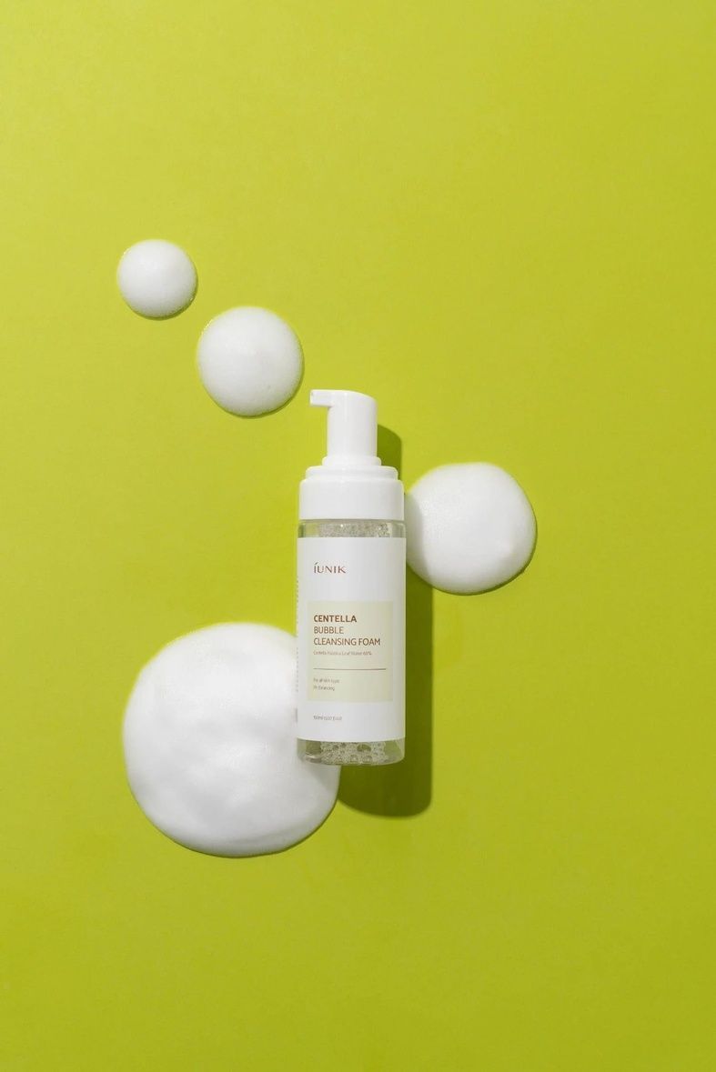 Iunik Centella Bubble Cleansing Foam (Заспокійлива пінка-мус з центелою), 150 мл 8809728080064 фото