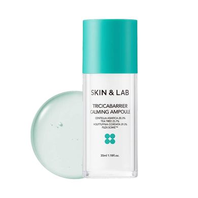 SKIN&LAB Tricicabarrier Calming Ampoule (Заспокійлива ампульна сироватка для обличчя з центелою), 35 мл 8809525931330 фото