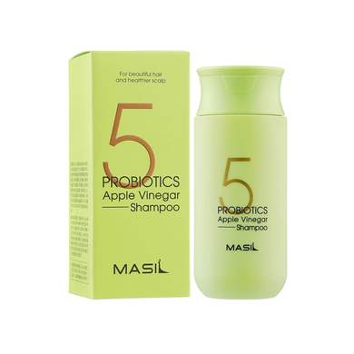 Masil 5 Probiotics Apple Vinegar Shampoo (М'який безсульфатний шампунь з пробіотиками та яблучним оцтом), 150 мл 8809744060576 фото