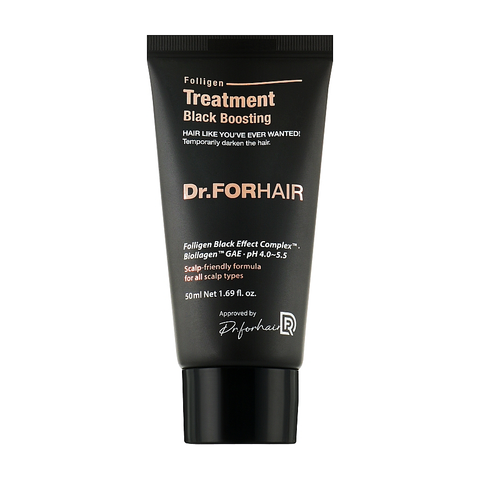 Dr. FORHAIR Folligen Black Treatment (Бальзам-кондиціонер для відновлення кольору сивого волосся), 50 мл 8809485534381 фото