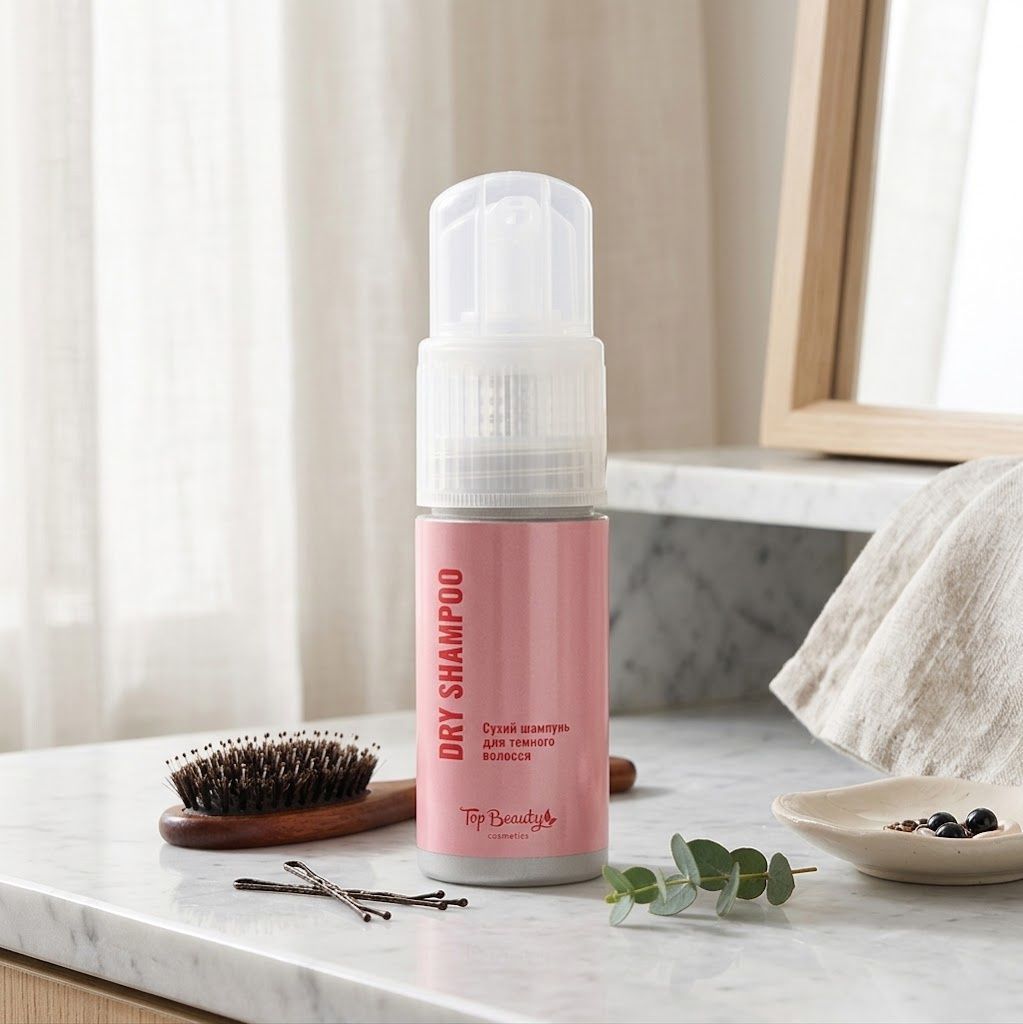 Top Beauty Dry Shampoo (Шампунь сухий для темного волосся), 60 мл 4820169184849 фото