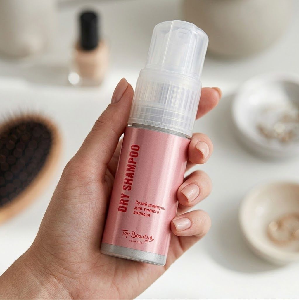 Top Beauty Dry Shampoo (Шампунь сухий для темного волосся), 60 мл 4820169184849 фото