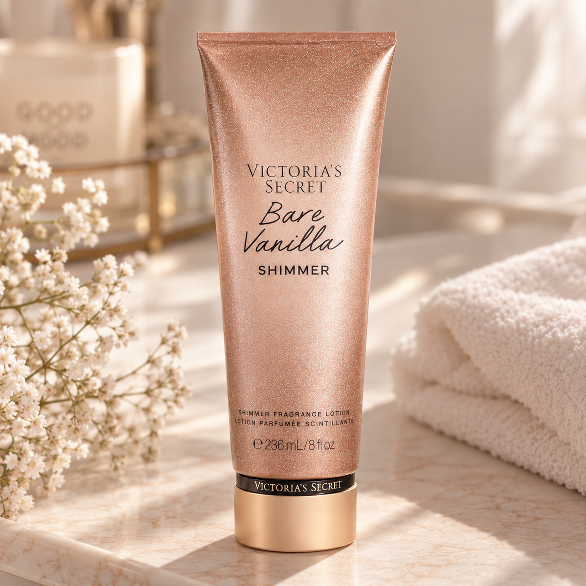 Victoria's Secret Bare Vanilla Shimmer Body Lotion (Парфумований лосьйон для тіла &laquo;Блискуча ваніль&raquo;), 236 мл 2965700062940 фото