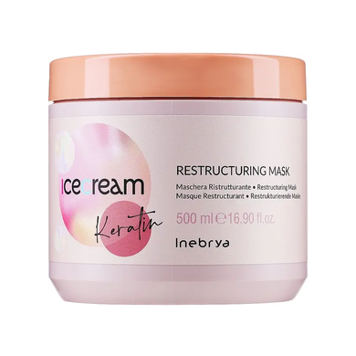 Inebrya Keratin Restructuring Mask (Маска відновлююча з кератином), 500 мл 8008277263113 фото