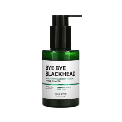 Some By Mi Bye Bye Blackhead 30 Days Miracle Green Tea Tox Bubble Cleanser (Пінка для вмивання з екстрактом зеленого чаю), 120 г 8809647390244 фото