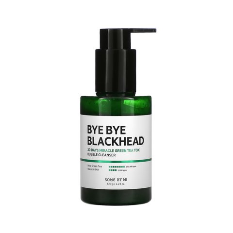 Some By Mi Bye Bye Blackhead 30 Days Miracle Green Tea Tox Bubble Cleanser (Пінка для вмивання з екстрактом зеленого чаю), 120 г 8809647390244 фото