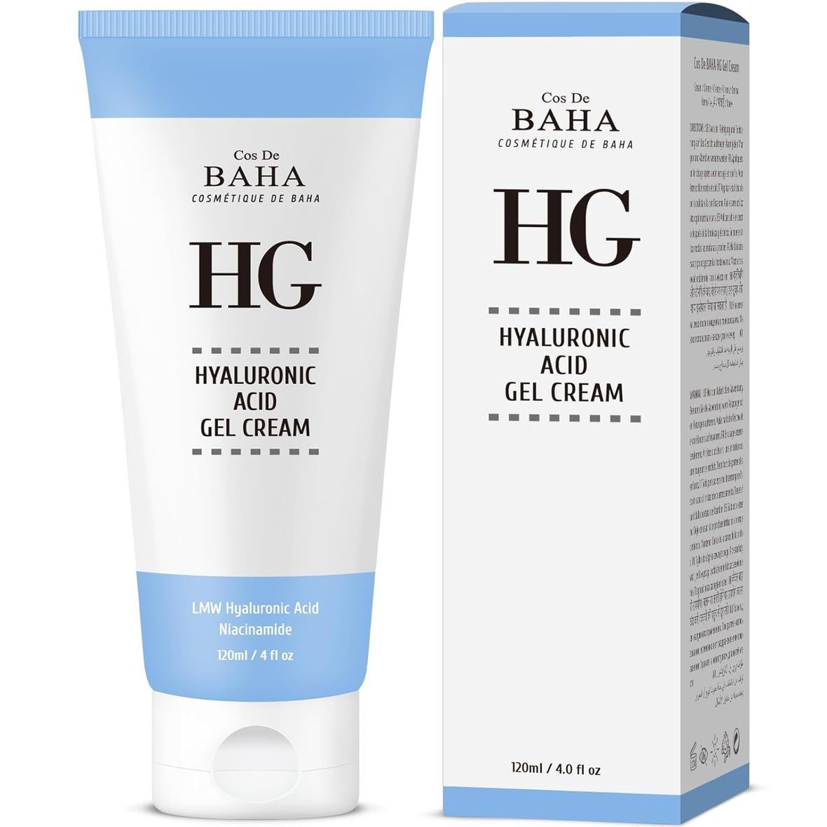 Cos De BAHA Hyaluronic Acid Gel Cream (Крем-гель з гіалуроновою кислотою), 120 мл  8809240319154 фото