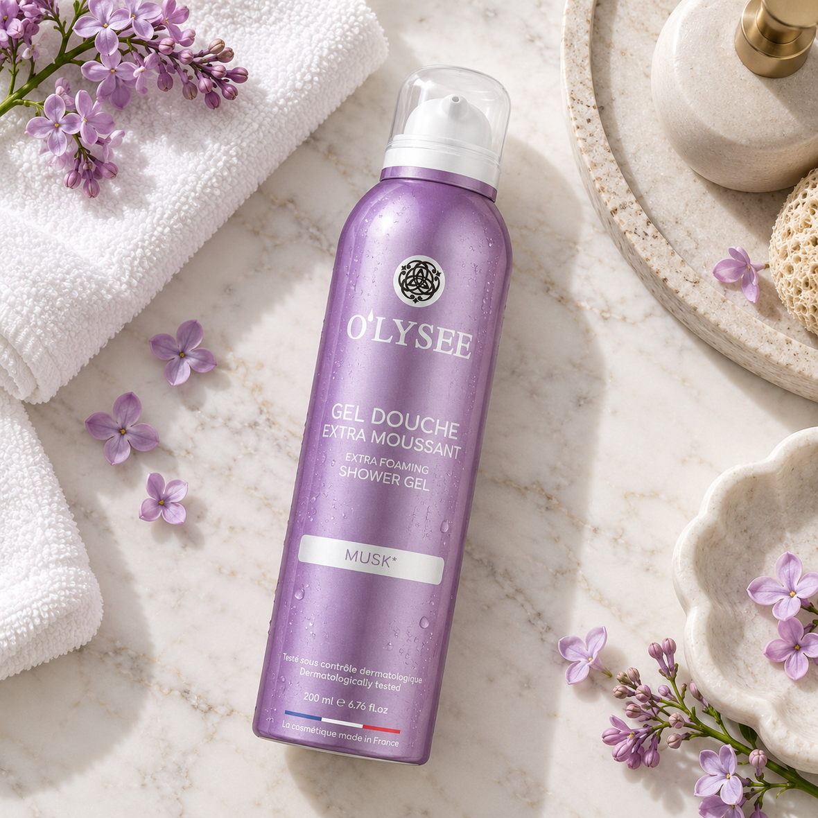 O'lysee Extra Foaming Shower Gel Musc (Очищуюча гель-піна для душу з мускусним ароматом), 200 мл 3520710011501 фото