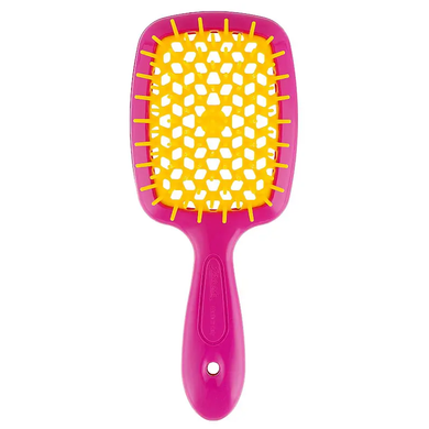 Гребінець для волосся Janeke (Superbrush Dark Pink Yellow), 1 шт 8006060637943 фото