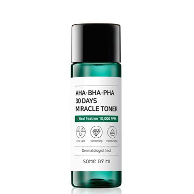 Some By Mi AHA BHA PHA 30 Days Miracle Toner (Тонер для обличчя з кислотами), 30 мл 8809647390411 фото