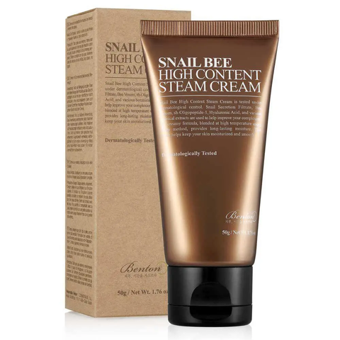 Benton Snail Bee High Content Steam Cream (Крем з муцином равлика і бджолиною отрутою), 50 г 8809540510176 фото