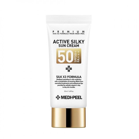 Medi-Peel Active Silky Sun Cream SPF50+ /PA+++ (Сонцезахисний крем), 50 мл 8809409341545 фото