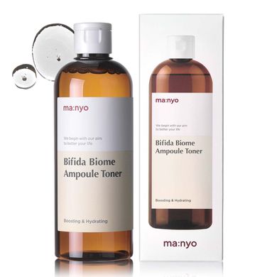 Manyo Bifida Biome Ampoule Toner (Ампульний зміцнюючий тонер з біфідобактеріями), 300 мл 8809730952229 фото