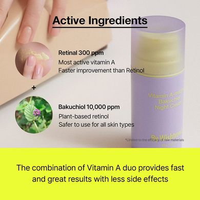 By Wishtrend Vitamin A-mazing Bakuchiol Night Cream (Нічний крем з ретиналем та бакучіолом), 30 мл 8809572891328 фото