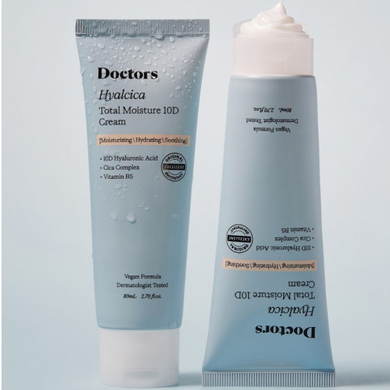 Зволожувальний легкий крем Doctors (Hyalcica Total Moisture 10 D Cream), 80 мл 8809496205522 фото