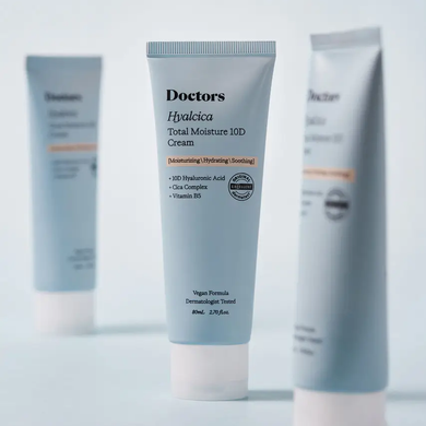 Зволожувальний легкий крем Doctors (Hyalcica Total Moisture 10 D Cream), 80 мл 8809496205522 фото