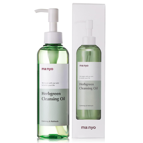 Manyo Herbgreen Cleansing Oil (Очищуюча гідрофільна олія з екстрактами трав), 200 мл 8809082391608 фото