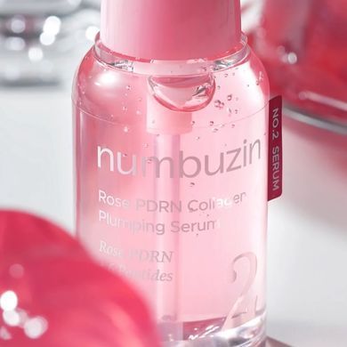 Numbuzin No.2 Rose PDRN Collagen Plumping Serum (Зволожуюча сироватка з пептидами), 30 мл 8809652589718 фото
