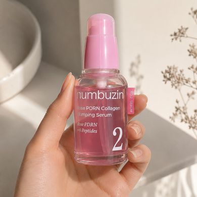Numbuzin No.2 Rose PDRN Collagen Plumping Serum (Зволожуюча сироватка з пептидами), 30 мл 8809652589718 фото