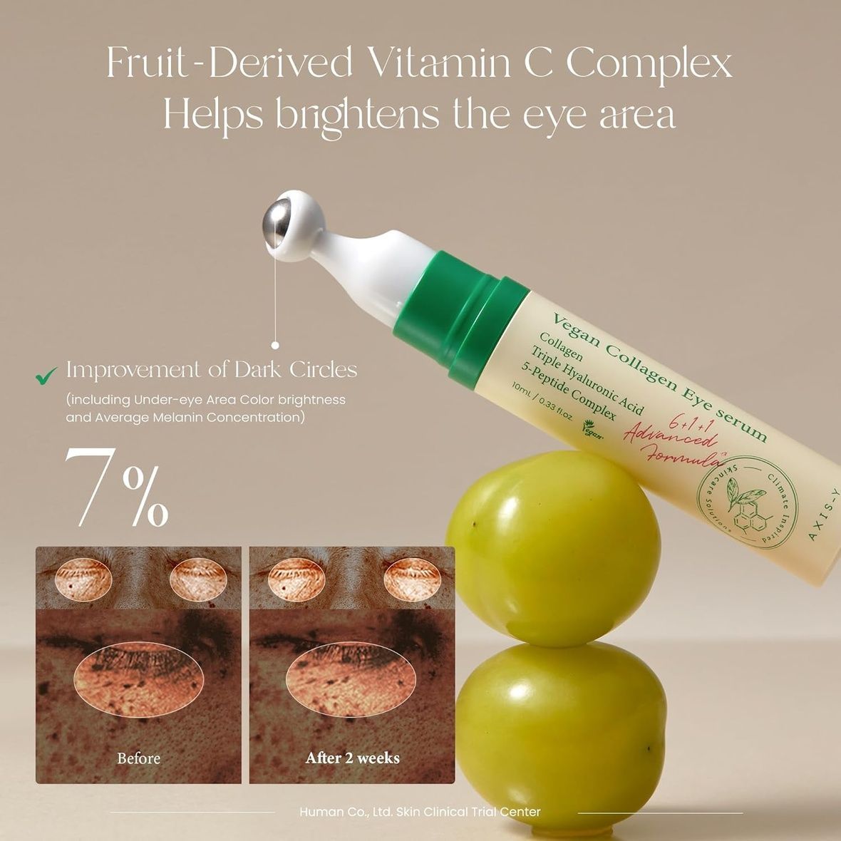 Axis-Y Vegan Collagen Eye Serum (Сироватка для шкіри навколо очей), 10 мл 8809634610881 фото