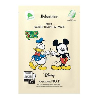 JMsolution Disney Collection Selfie Barrier Heartleaf Mask (Заспокійлива тканинна маска з хауттюйнією), 30 мл 8809852546412 фото