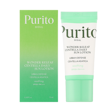 Purito Seoul Wonder Releaf Centella Daily Sun Lotion (Лосьйон сонцезахисний на кожен день), 15 мл 8809563103089 фото