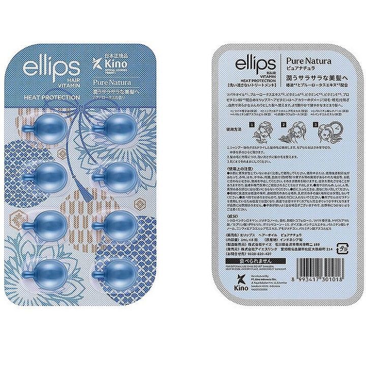 Ellips Vitamins Pure Natura with Blue Lotos Extract (Вітаміни для волосся ''Сила Лотосу''), 8 шт 8993417301018 фото