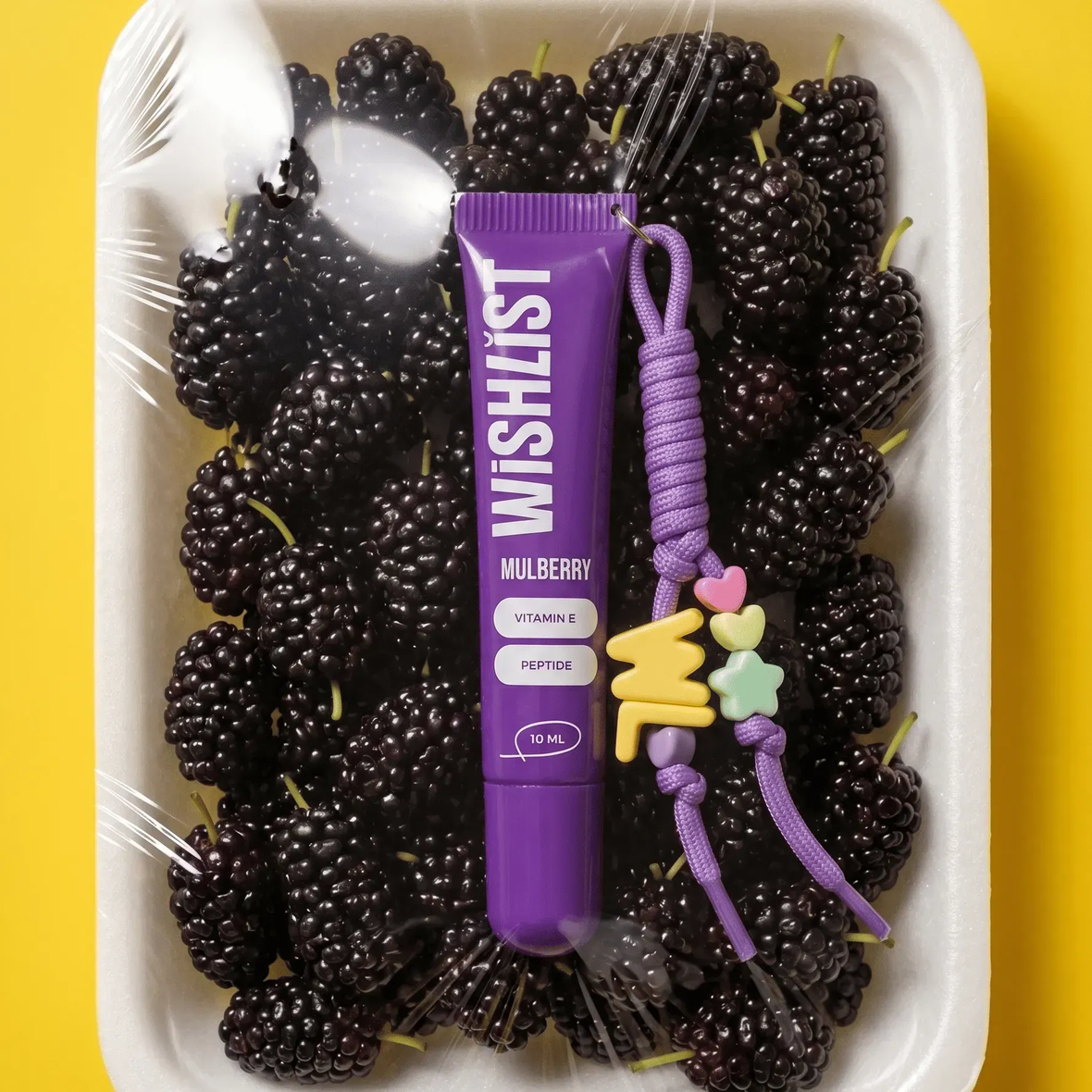 Wishlist Mulberry Lip Gloss Balm With Charm (Бальзам-блиск для губ + брелок-шнурок), 10 мл 4823116603356 фото