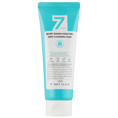 May Island 7 Days Secret Baking Soda Deep Pore Cleansing Foam (Пінка для вмивання), 150 мл 8809515401881 фото