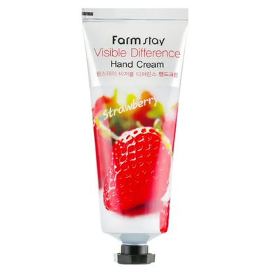 FarmStay Visible Difference Hand Cream Strawberry (Крем для рук з екстрактом полуниці), 100 мл 8809338560031 фото