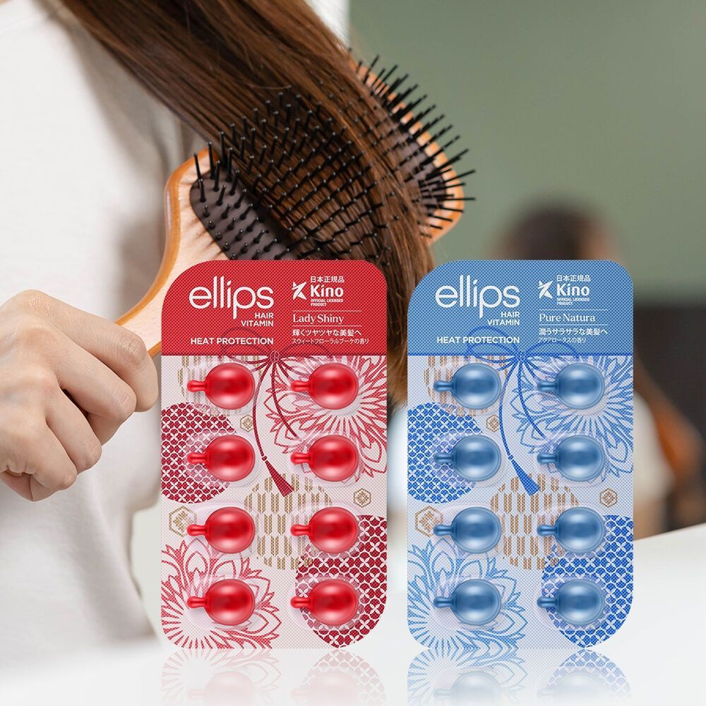 Ellips Hair Vitamins Lady Shiny with Cherry Blossom Extract (Вітаміни для волосся ''М'якість Сакури''), 8 шт 8993417301025 фото