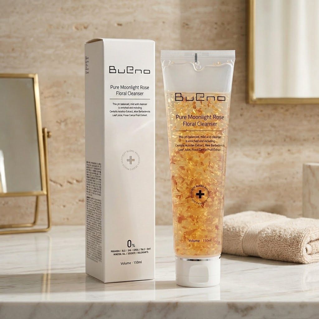 Bueno Pure Moonlight Rose Floral Cleanser (Гель для вмивання із пелюстками троянд), 150 мл 8809533815073 фото