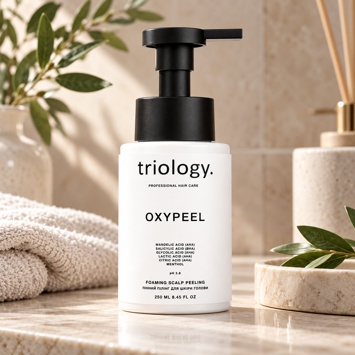 Triology Oxypeel Foaming Scalp Peeling (Пінний пілінг для шкіри голови), 250 мл 4823109705647 фото